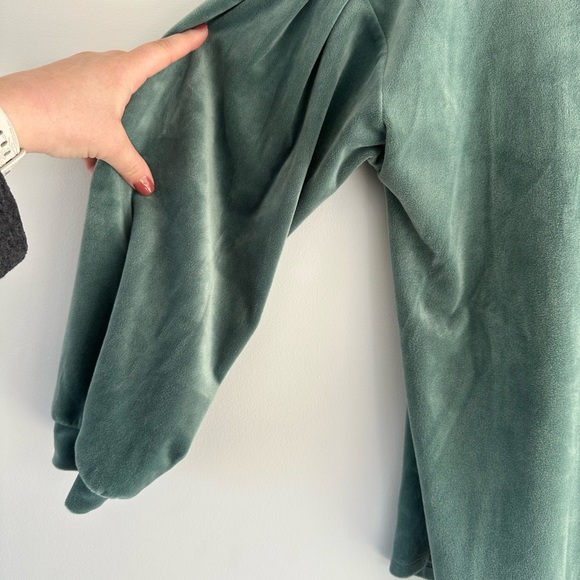 Old Navy Velvet Velour Balloon Sleeve Blouse Size Large - Picture 2 of 6